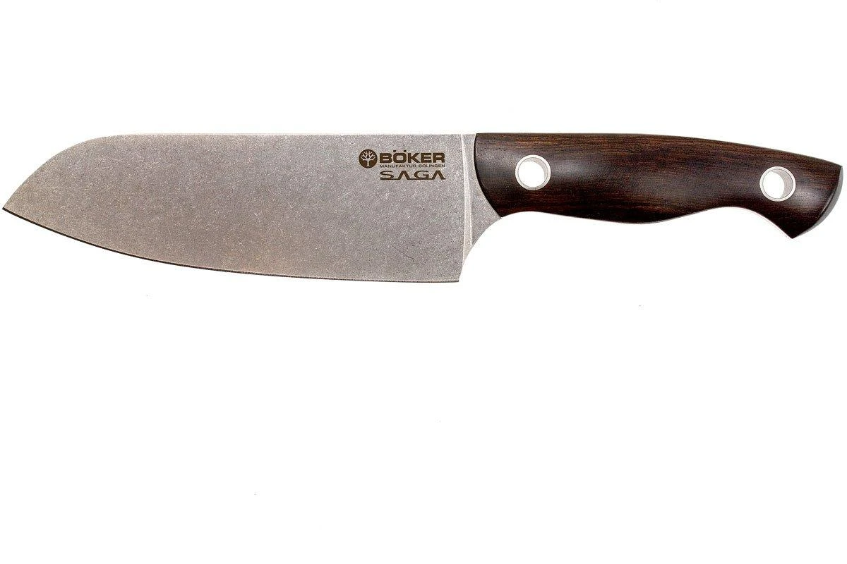 Böker 130366, Saga Couteau Santoku, Bois De Grenadille 1 Böker 130366, Saga Couteau Santoku, Bois De Grenadille