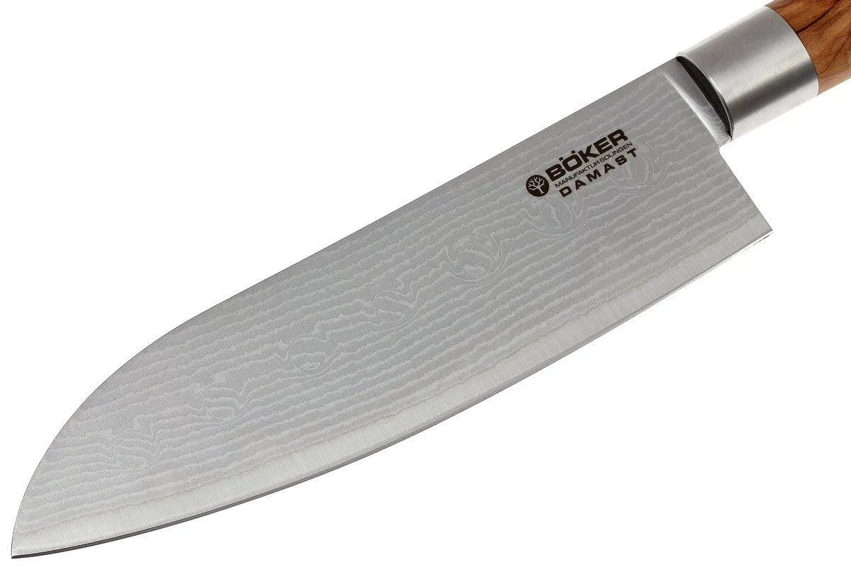 Böker Damast Olive 17,2 Cm Santoku, 130437DAM 2 Böker Damast Olive 17,2 Cm Santoku, 130437DAM – Image 2
