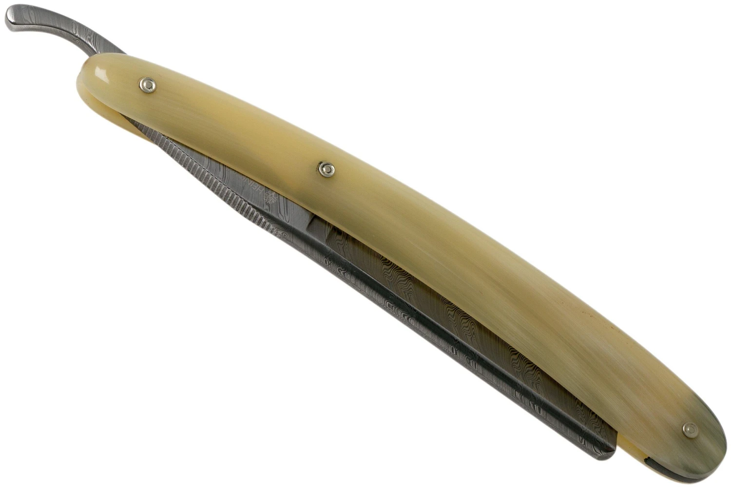 Böker Manufaktur Damascus Horn Rasoir Coupe-choux 140623DAM 6 Böker Manufaktur Damascus Horn Rasoir Coupe-choux 140623DAM – Image 6