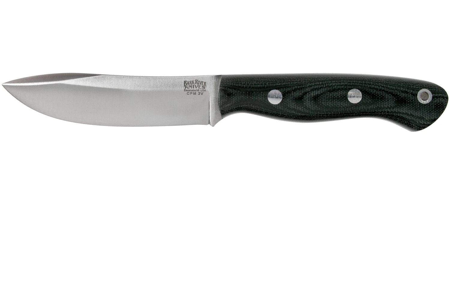 Bark River Mini Aurora Hunter CPM 3V, Black Canvas Micarta 1 Bark River Mini Aurora Hunter CPM 3V, Black Canvas Micarta