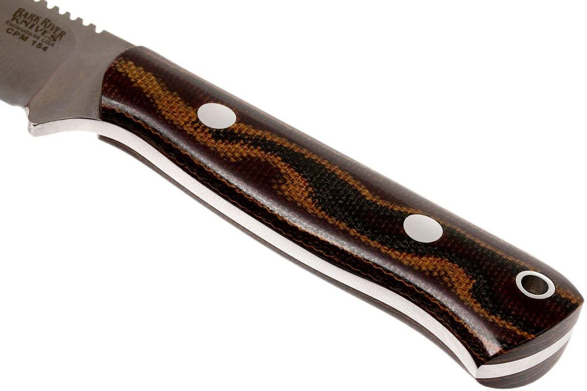 Bark River Bravo Necker II CPM 154CM, Burgundy Snakeskin Micarta 4 Bark River Bravo Necker II CPM 154CM, Burgundy Snakeskin Micarta – Image 4