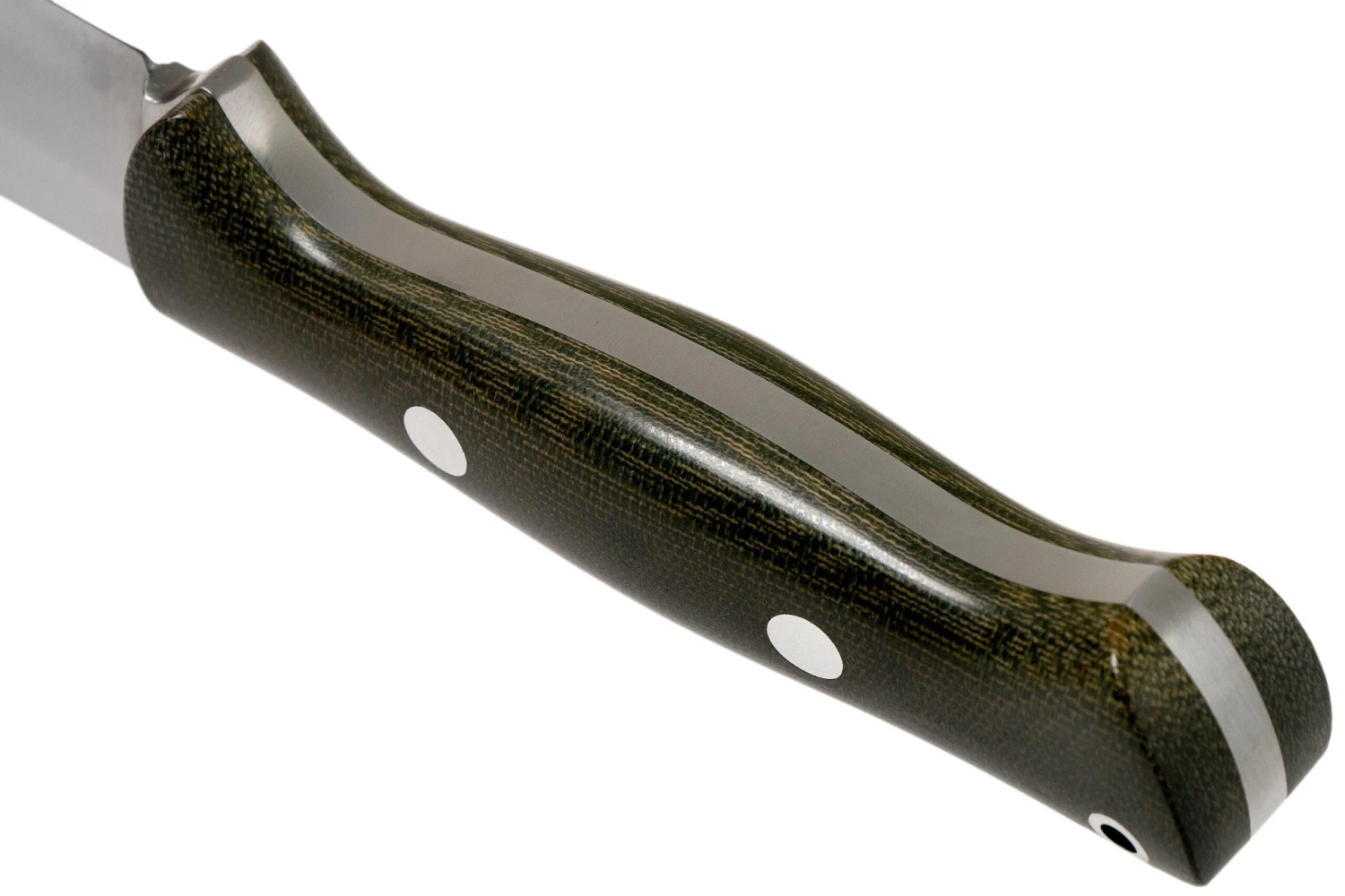 Bark River Bravo 1.5 Rampless CPM 3V Field Knife, Green Canvas Micarta 4 Bark River Bravo 1.5 Rampless CPM 3V Field Knife, Green Canvas Micarta – Image 4