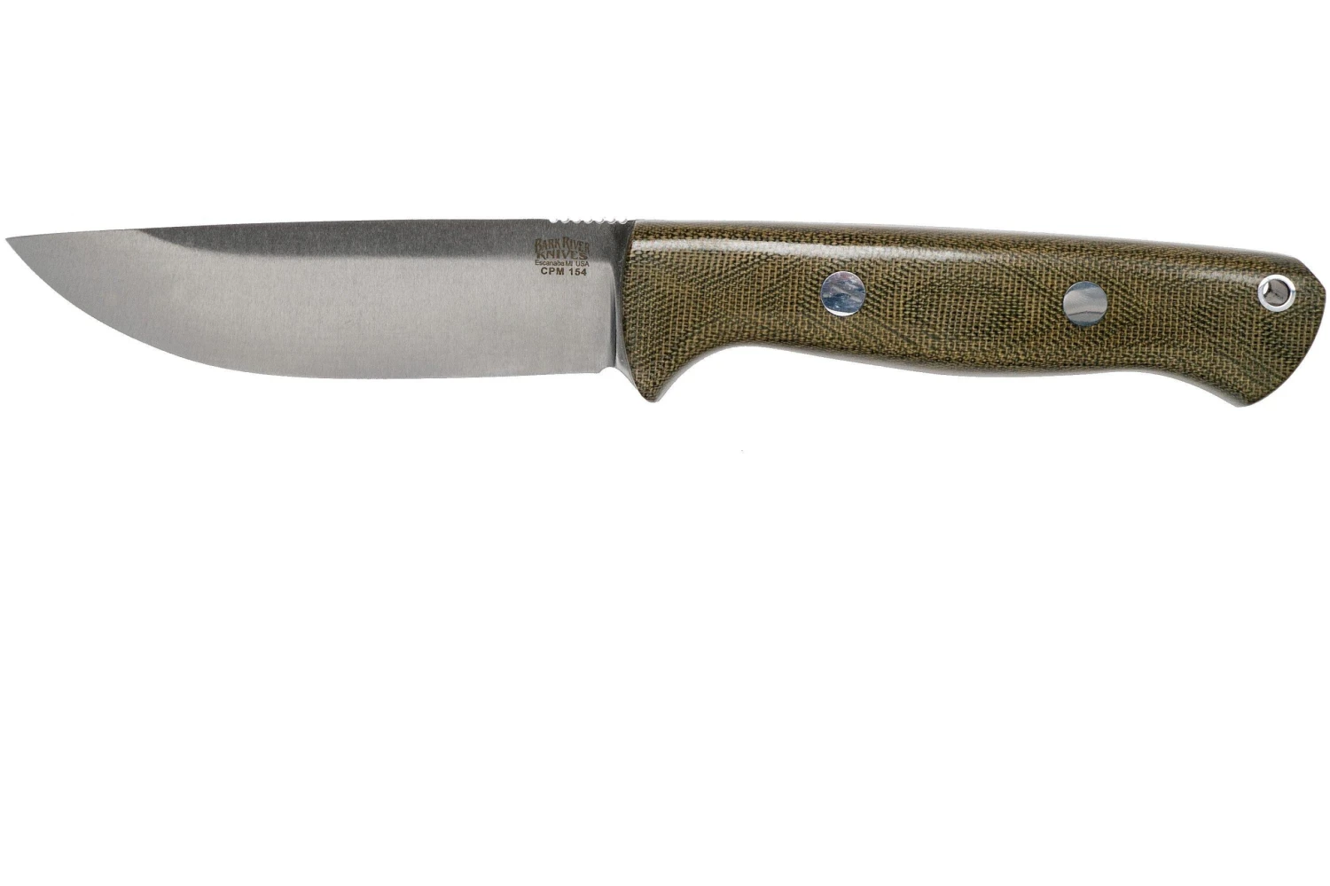 Bark River Bravo 1 CPM 154 Field Knife, Green Canvas Micarta 1 Bark River Bravo 1 CPM 154 Field Knife, Green Canvas Micarta