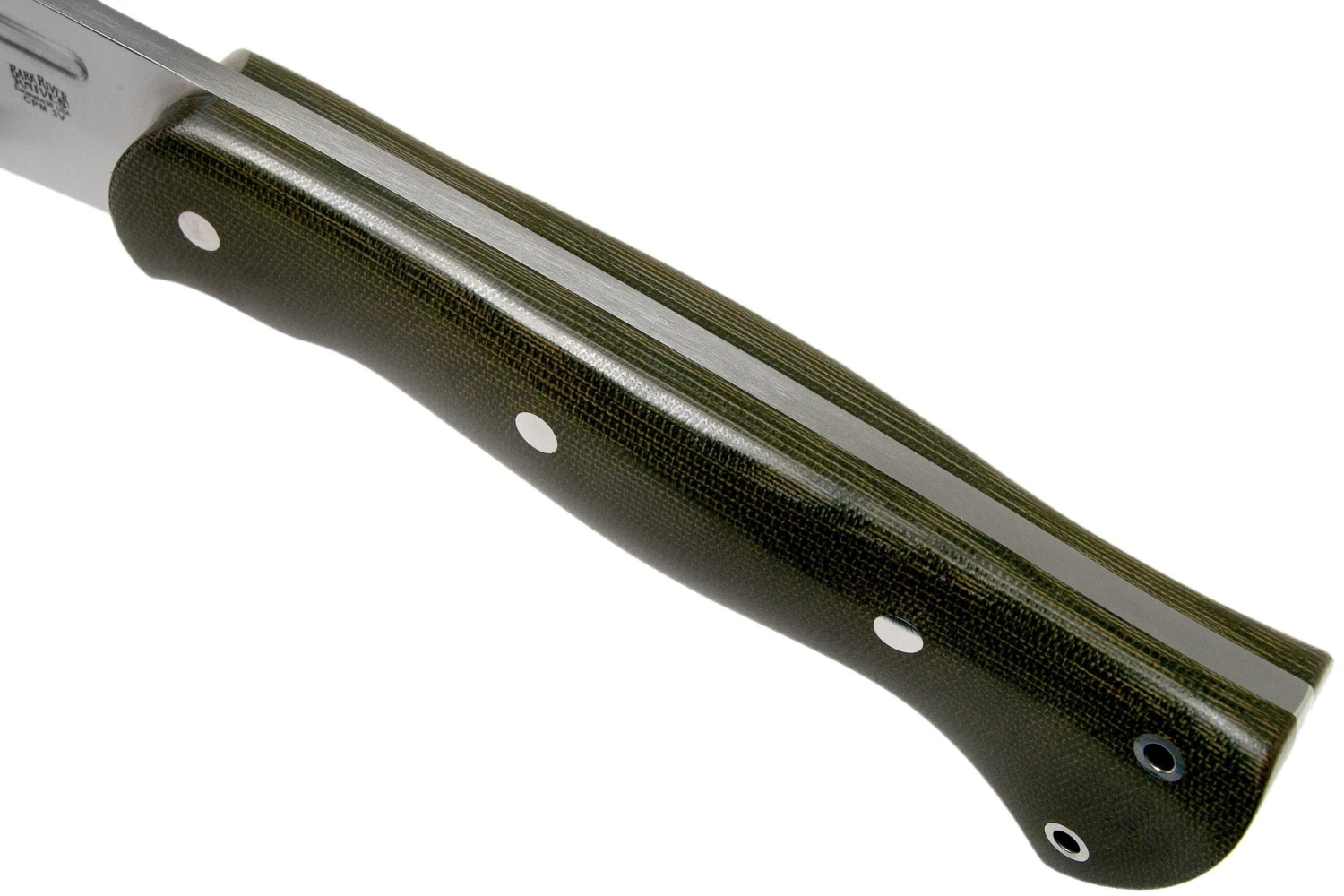 Bark River JX5 Vengeful 1 CPM 3V Green Canvas Micarta Machette Coupe-coupe 5 Bark River JX5 Vengeful 1 CPM 3V Green Canvas Micarta Machette Coupe-coupe – Image 5