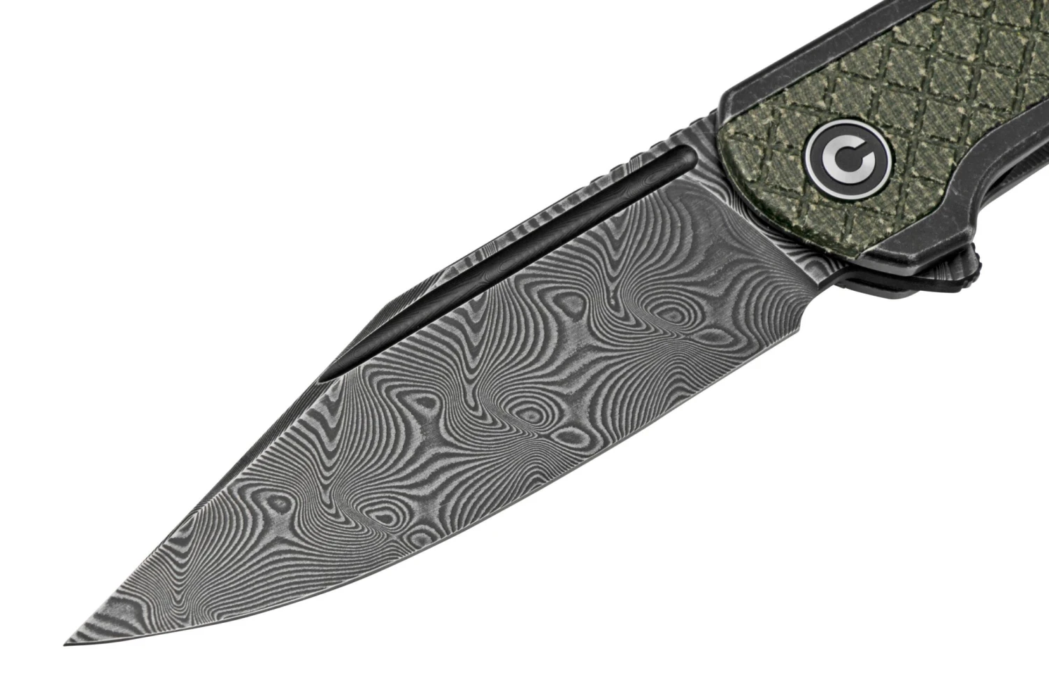 Civivi Cachet C20041B-DS1 Green Micarta Acier Damassé, Couteau De Poche 3 Civivi Cachet C20041B-DS1 Green Micarta Acier Damassé, Couteau De Poche – Image 3