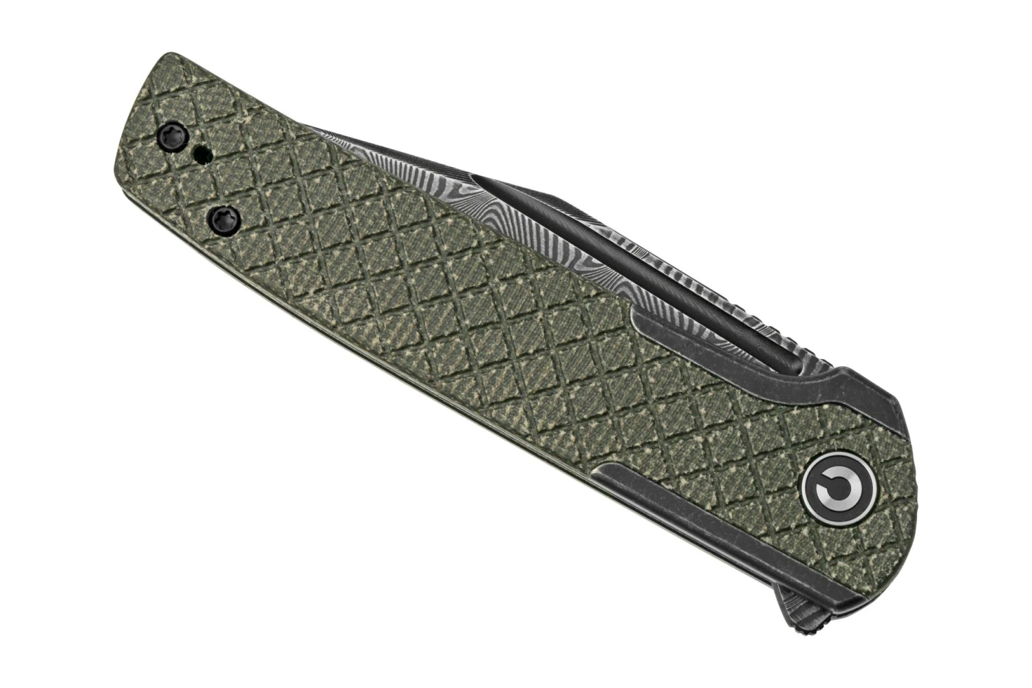 Civivi Cachet C20041B-DS1 Green Micarta Acier Damassé, Couteau De Poche 6 Civivi Cachet C20041B-DS1 Green Micarta Acier Damassé, Couteau De Poche – Image 6