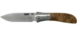 CRKT M4-02W Burled Wood Couteau De Poche, Kit Carson Design