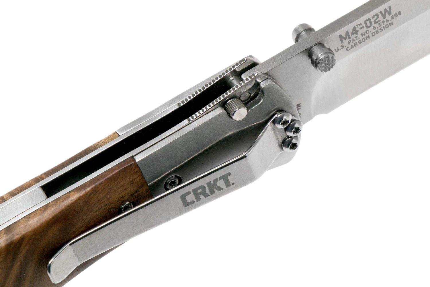 CRKT M4-02W Burled Wood Couteau De Poche, Kit Carson Design 6 CRKT M4-02W Burled Wood Couteau De Poche, Kit Carson Design – Image 6