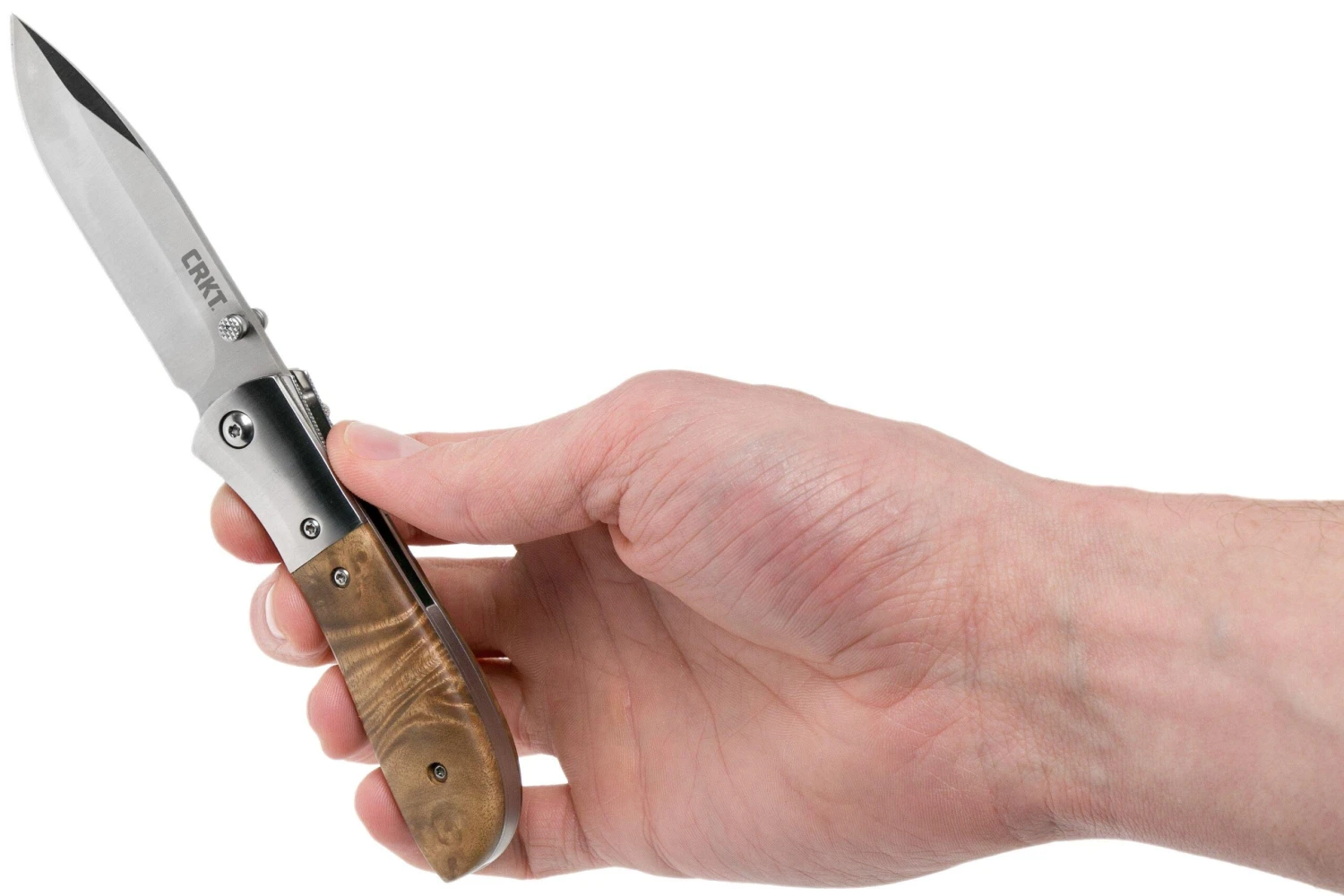 CRKT M4-02W Burled Wood Couteau De Poche, Kit Carson Design 8 CRKT M4-02W Burled Wood Couteau De Poche, Kit Carson Design – Image 8