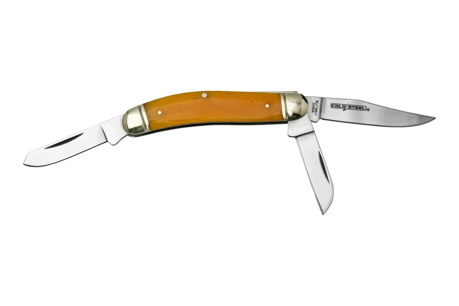 Cold Steel Gentleman's Stockman FL-GSTKM-Y, Yellow Bone, Couteau De Poche 2 Cold Steel Gentleman's Stockman FL-GSTKM-Y, Yellow Bone, Couteau De Poche – Image 2