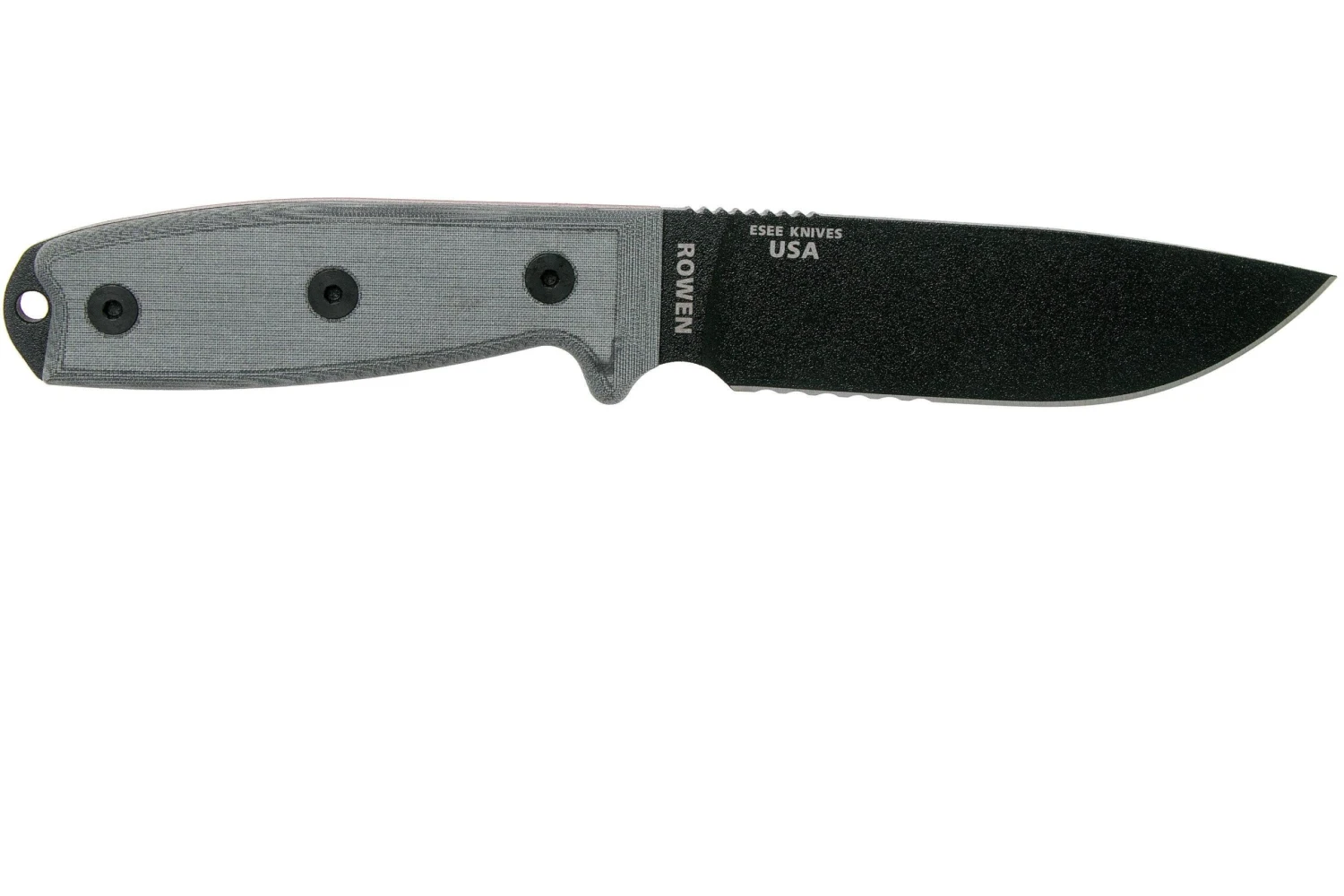 ESEE Model 4 Serrated Blade, Grey Handle 4S-MB-B Avec étui Noir + Clip Et MOLLE-back 2 ESEE Model 4 Serrated Blade, Grey Handle 4S-MB-B Avec étui Noir + Clip Et MOLLE-back – Image 2