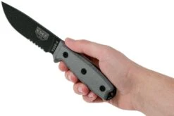 ESEE Model 4 Serrated Blade, Grey Handle 4S-MB-B Avec étui Noir + Clip Et MOLLE-back 13 ESEE Model 4 Serrated Blade, Grey Handle 4S-MB-B Avec étui Noir + Clip Et MOLLE-back -Couteaux Soldes Boutique EE ESEE 4S MB B 06 esee knives