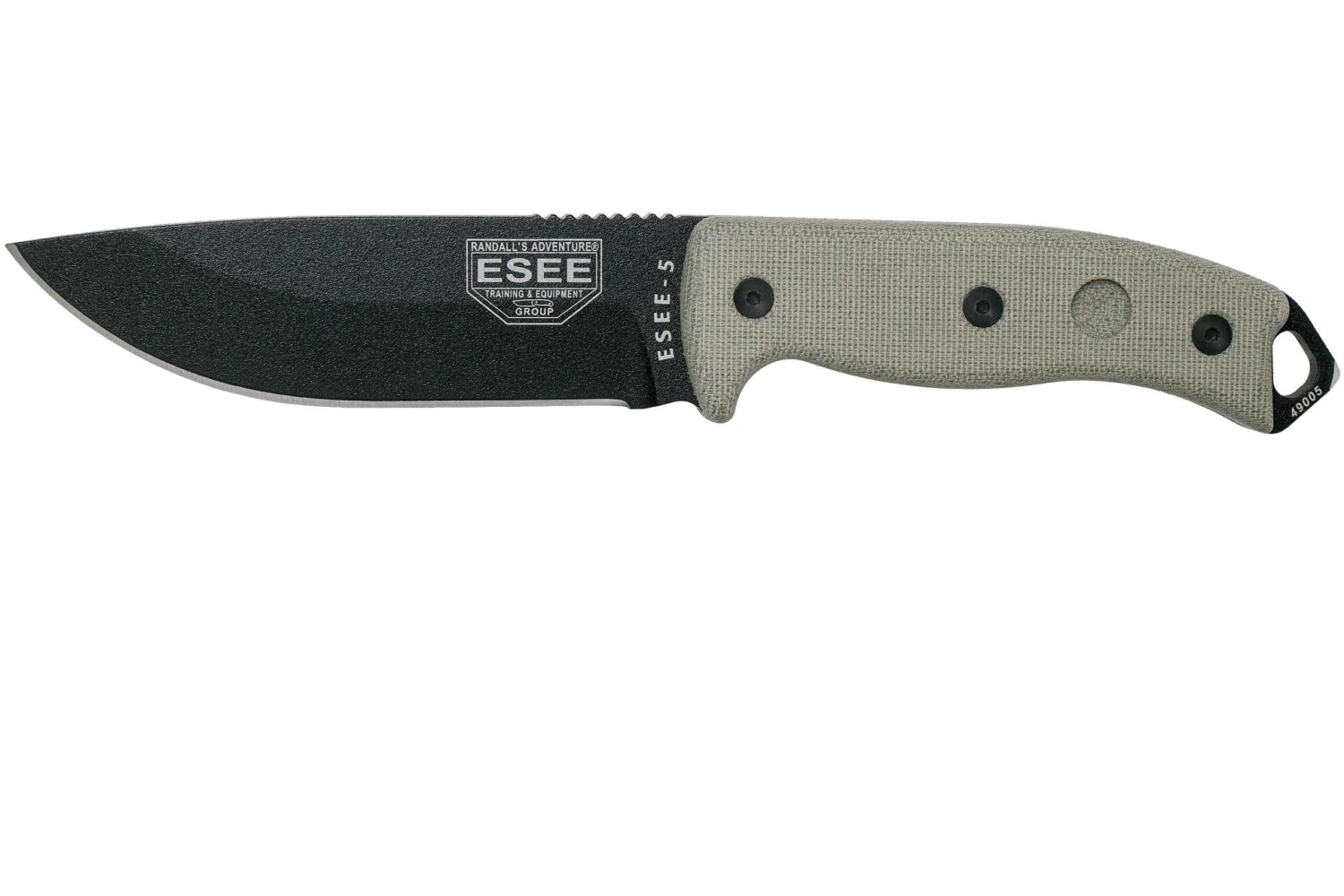ESEE Model 5 Black Blade, Desert Tan Handle 5P-KO Couteau De Survie Sans étui 1 ESEE Model 5 Black Blade, Desert Tan Handle 5P-KO Couteau De Survie Sans étui