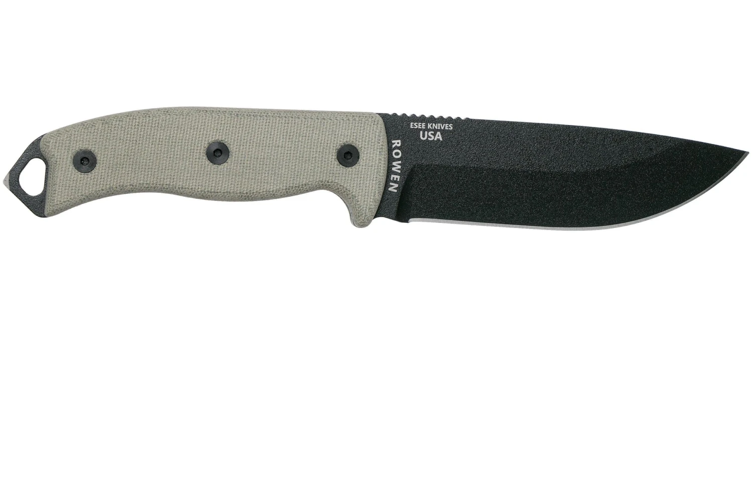 ESEE Model 5 Black Blade, Desert Tan Handle 5P-KO Couteau De Survie Sans étui 2 ESEE Model 5 Black Blade, Desert Tan Handle 5P-KO Couteau De Survie Sans étui – Image 2