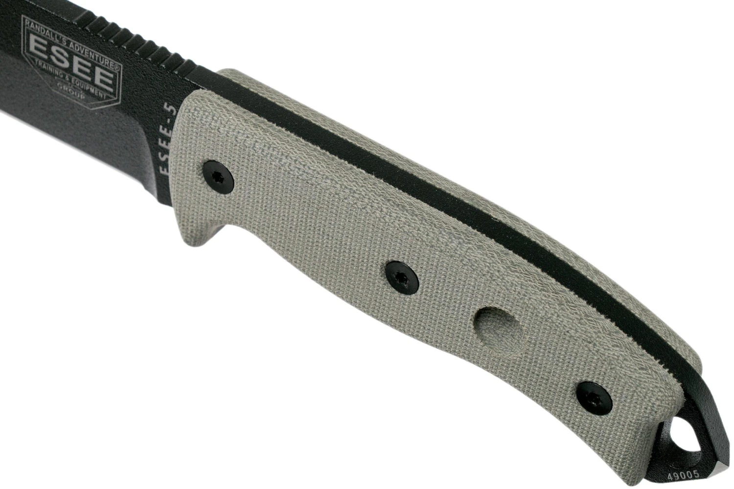 ESEE Model 5 Black Blade, Desert Tan Handle 5P-KO Couteau De Survie Sans étui 5 ESEE Model 5 Black Blade, Desert Tan Handle 5P-KO Couteau De Survie Sans étui – Image 5