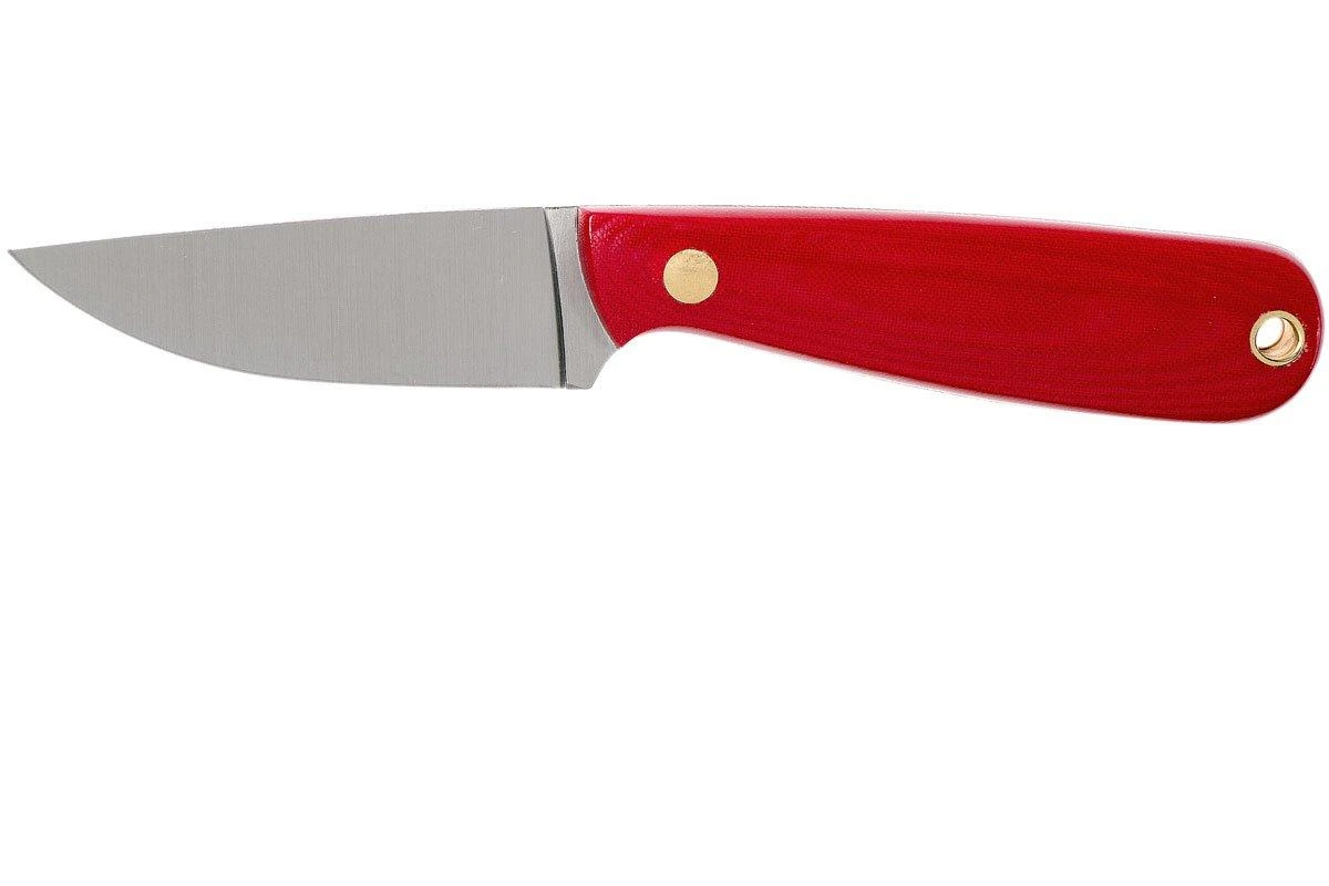 Brisa Necker 70 Alice, Red Micarta, Leather Sheath 9819 1 Brisa Necker 70 Alice, Red Micarta, Leather Sheath 9819