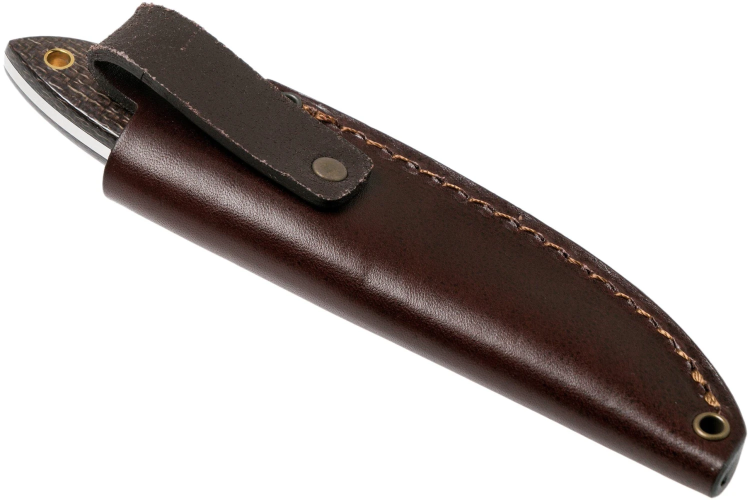 Brisa Bobtail 80 Bison Micarta Handle, 12C27 Scandi, étui En Cuir 9955 8 Brisa Bobtail 80 Bison Micarta Handle, 12C27 Scandi, étui En Cuir 9955 – Image 8