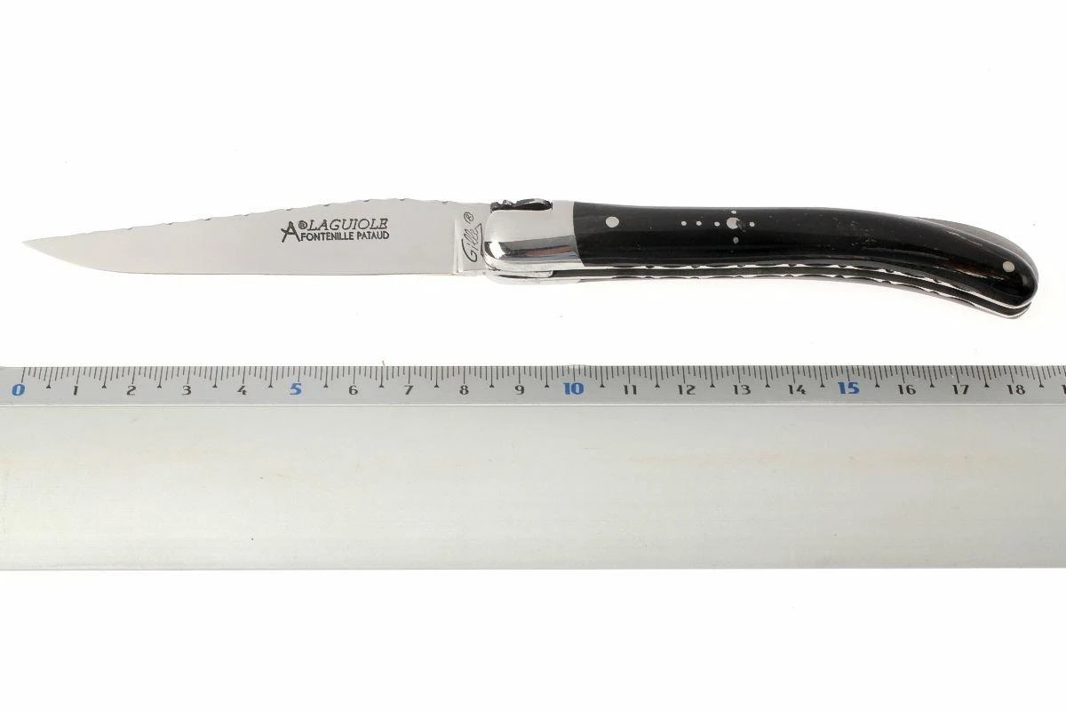 Fontenille Pataud « Le Pocket » Guillochée, Corne De Buffle Noire FPL9PCNTG 5 Fontenille Pataud « Le Pocket » Guillochée, Corne De Buffle Noire FPL9PCNTG – Image 5