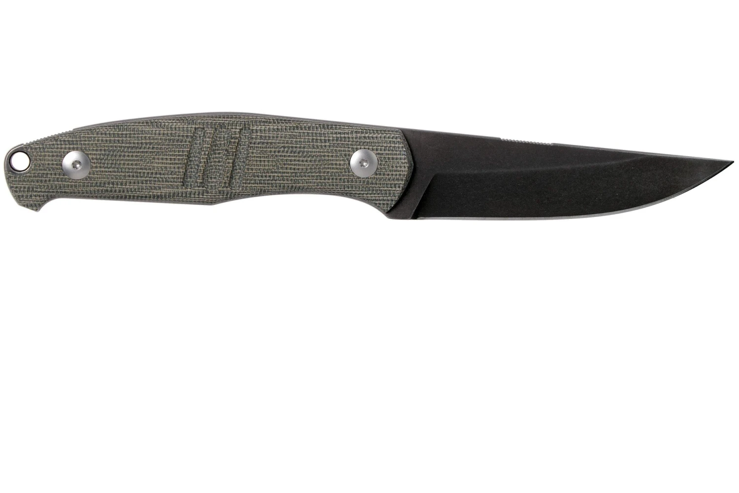 GiantMouse GMF2-P-G Green Canvas Micarta, PVD, Couteau Fixe, Ansø En Voxnaes Design 2 GiantMouse GMF2-P-G Green Canvas Micarta, PVD, Couteau Fixe, Ansø En Voxnaes Design – Image 2