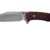 Rick Hinderer Ranch Bowie Burgundy Canvas Micarta, Stonewashed, Couteau Bowie
