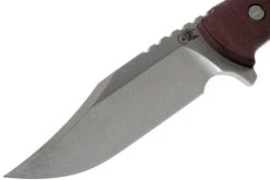 Rick Hinderer Ranch Bowie Burgundy Canvas Micarta, Stonewashed, Couteau Bowie 10 Rick Hinderer Ranch Bowie Burgundy Canvas Micarta, Stonewashed, Couteau Bowie -Couteaux Soldes Boutique HRK TRB SW BM 03 rick hinderer knives