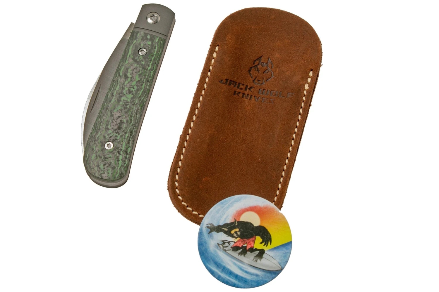 Jack Wolf Laid Back Jack, Fat Carbon Jungle Wear LAIDB-01-FCG Couteau De Poche Slipjoint 7 Jack Wolf Laid Back Jack, Fat Carbon Jungle Wear LAIDB-01-FCG Couteau De Poche Slipjoint – Image 7
