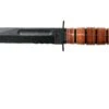 KA-BAR Short USMC 1252 Couteau à Lame Fixe Partiellement Dentelé, étui En Cuir
