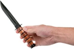 KA-BAR Short USMC 1252 Couteau à Lame Fixe Partiellement Dentelé, étui En Cuir 13 KA-BAR Short USMC 1252 Couteau à Lame Fixe Partiellement Dentelé, étui En Cuir -Couteaux Soldes Boutique KA1252 06 ka bar