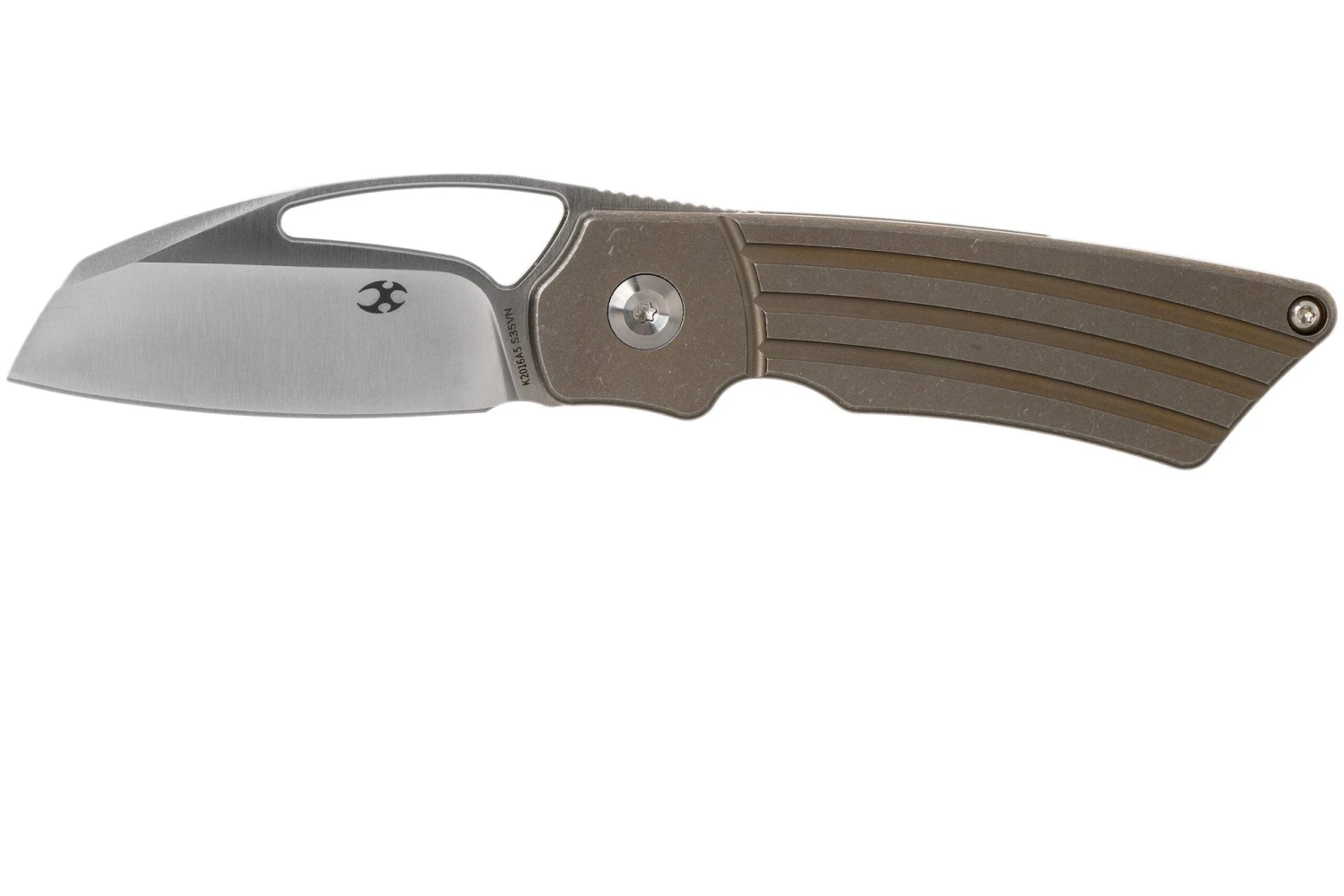 Kansept Goblin K2016A5 Titanium Grooves Couteau De Poche, Marshall Noble Design 1 Kansept Goblin K2016A5 Titanium Grooves Couteau De Poche, Marshall Noble Design