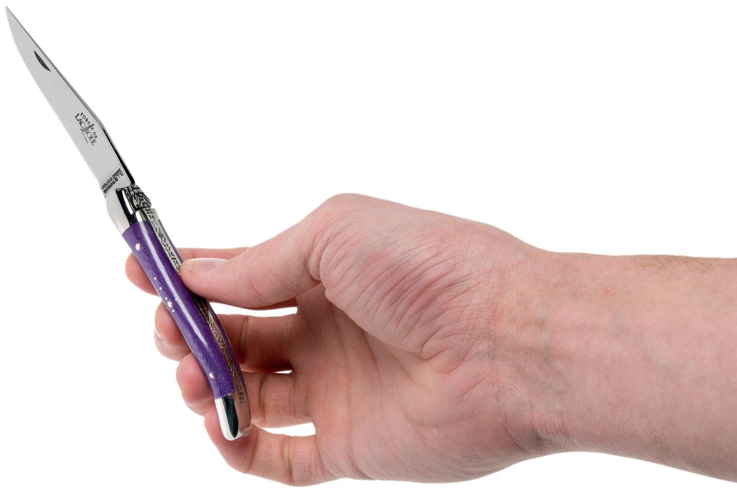 Forge De Laguiole 129INTCVIOBRI 9cm, Micarta Violette, Couteau Laguiole 8 Forge De Laguiole 129INTCVIOBRI 9cm, Micarta Violette, Couteau Laguiole – Image 8