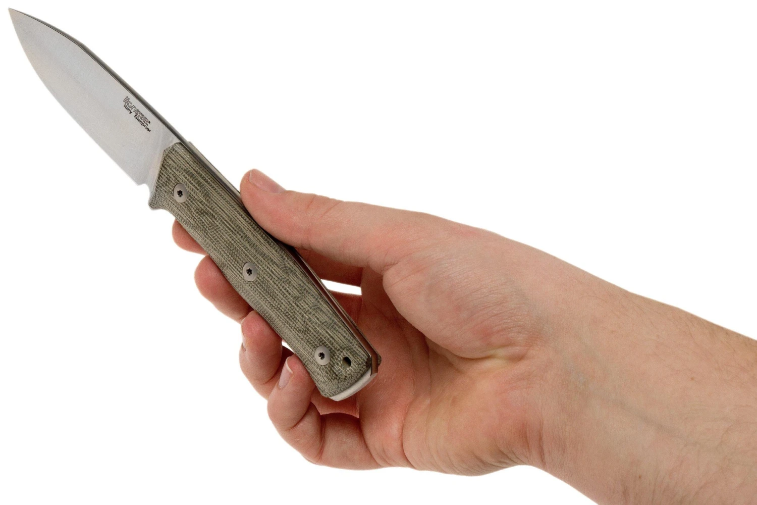 LionSteel B35 CVG Green Canvas Micarta Couteau De Bushcraft 6 LionSteel B35 CVG Green Canvas Micarta Couteau De Bushcraft – Image 6