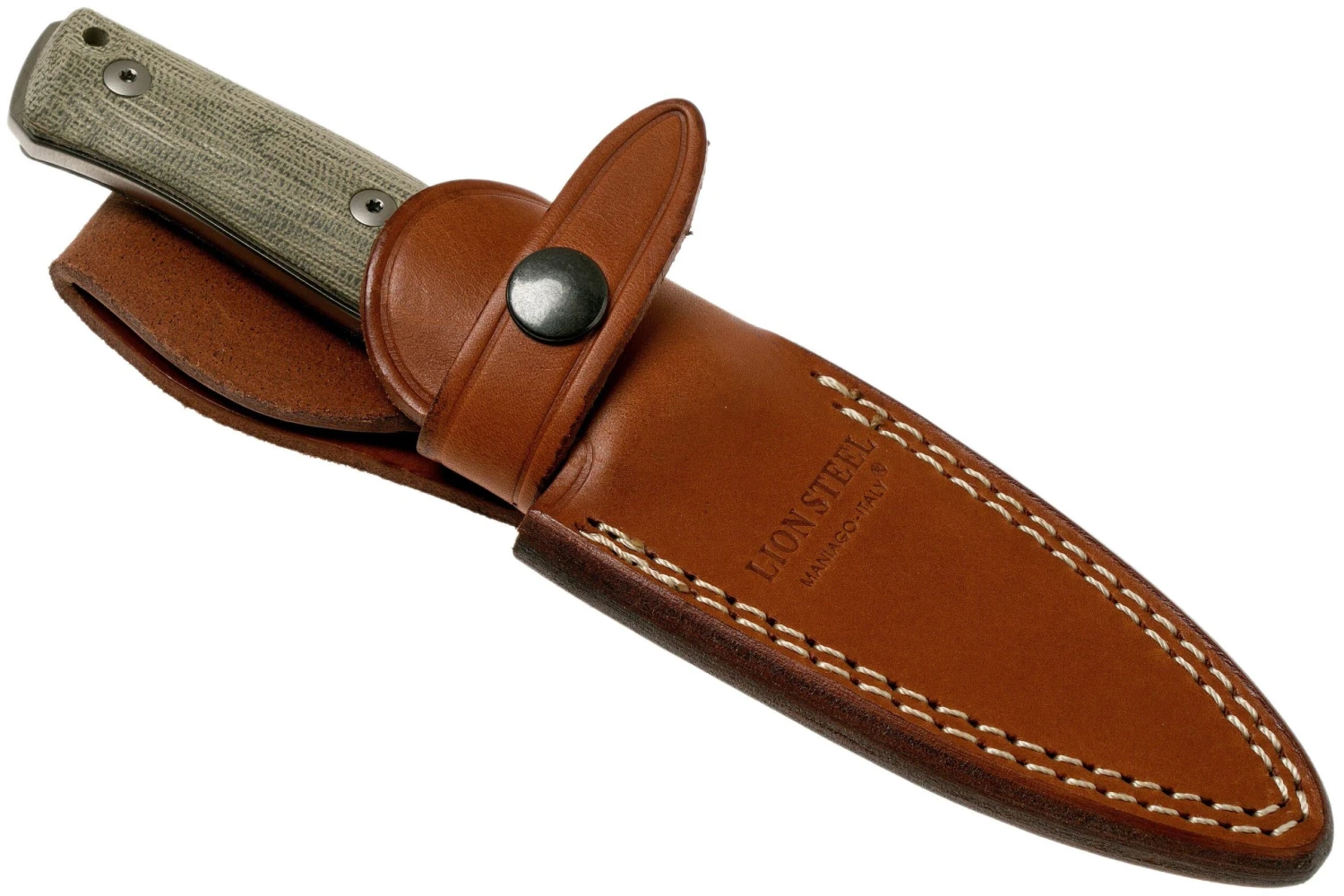 LionSteel B35 CVG Green Canvas Micarta Couteau De Bushcraft 7 LionSteel B35 CVG Green Canvas Micarta Couteau De Bushcraft – Image 7