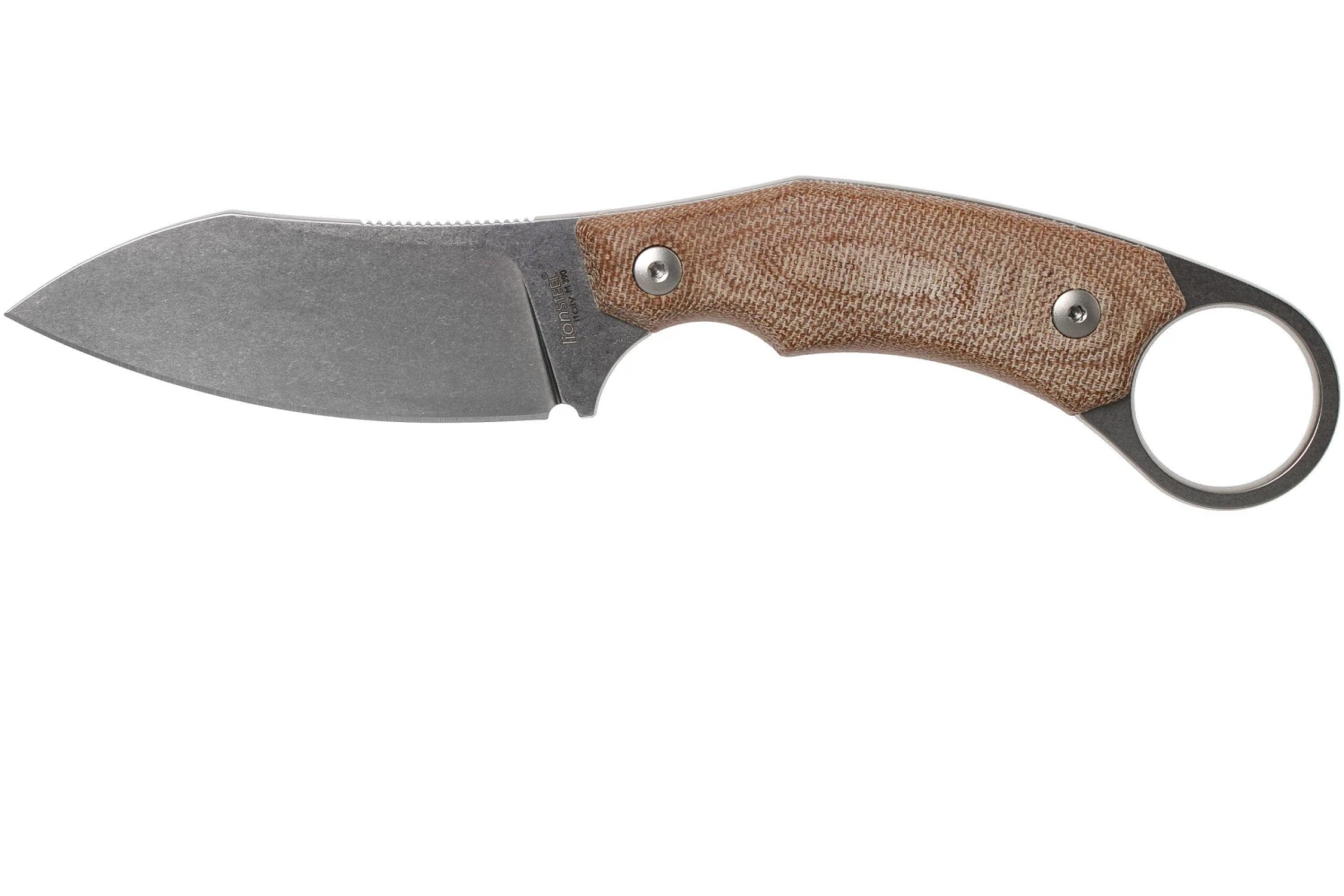 LionSteel H1 Skinner CVN Natural Canvas Micarta Couteau Fixe, Tommaso Rumici Design 1 LionSteel H1 Skinner CVN Natural Canvas Micarta Couteau Fixe, Tommaso Rumici Design