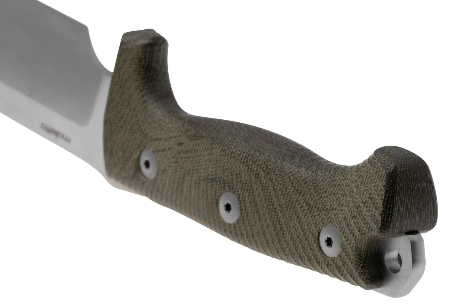 LionSteel M7 CVG Satin, Green Canvas Micarta Couteau Fixe, Molletta Design 4 LionSteel M7 CVG Satin, Green Canvas Micarta Couteau Fixe, Molletta Design – Image 4