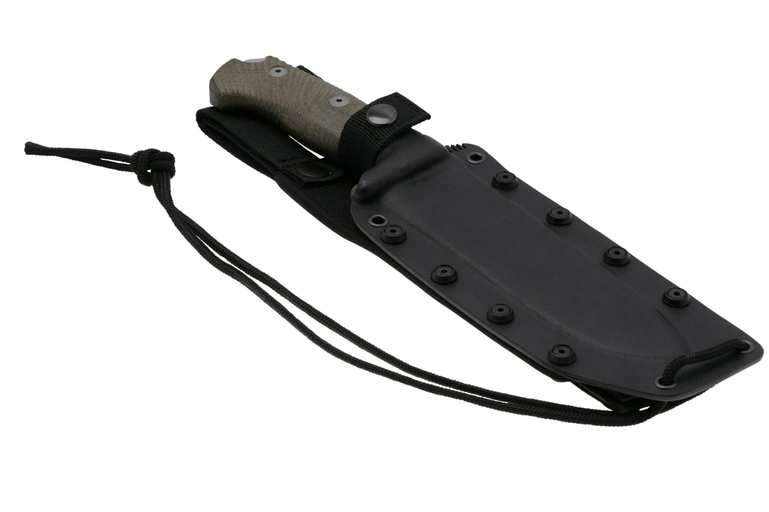 LionSteel M7 CVG Satin, Green Canvas Micarta Couteau Fixe, Molletta Design 6 LionSteel M7 CVG Satin, Green Canvas Micarta Couteau Fixe, Molletta Design – Image 6