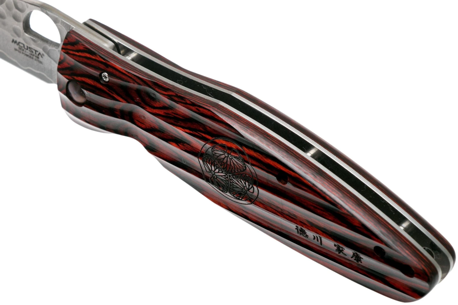 Mcusta MC-0183G Sengoku Tokugawa Ieyasu SPG2, Red Pakkawood, Couteau De Gentleman 7 Mcusta MC-0183G Sengoku Tokugawa Ieyasu SPG2, Red Pakkawood, Couteau De Gentleman – Image 7