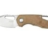 MKM Isonzo FX03M-3NC Clippoint M390, Natural Canvas Micarta Couteau De Poche, Jesper Voxnaes Design