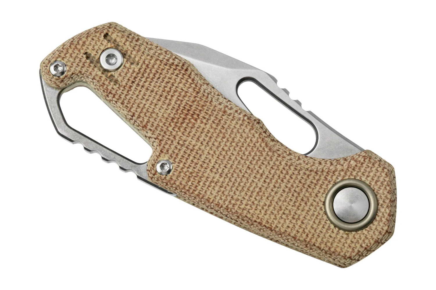 MKM Isonzo FX03M-3NC Clippoint M390, Natural Canvas Micarta Couteau De Poche, Jesper Voxnaes Design 6 MKM Isonzo FX03M-3NC Clippoint M390, Natural Canvas Micarta Couteau De Poche, Jesper Voxnaes Design – Image 6