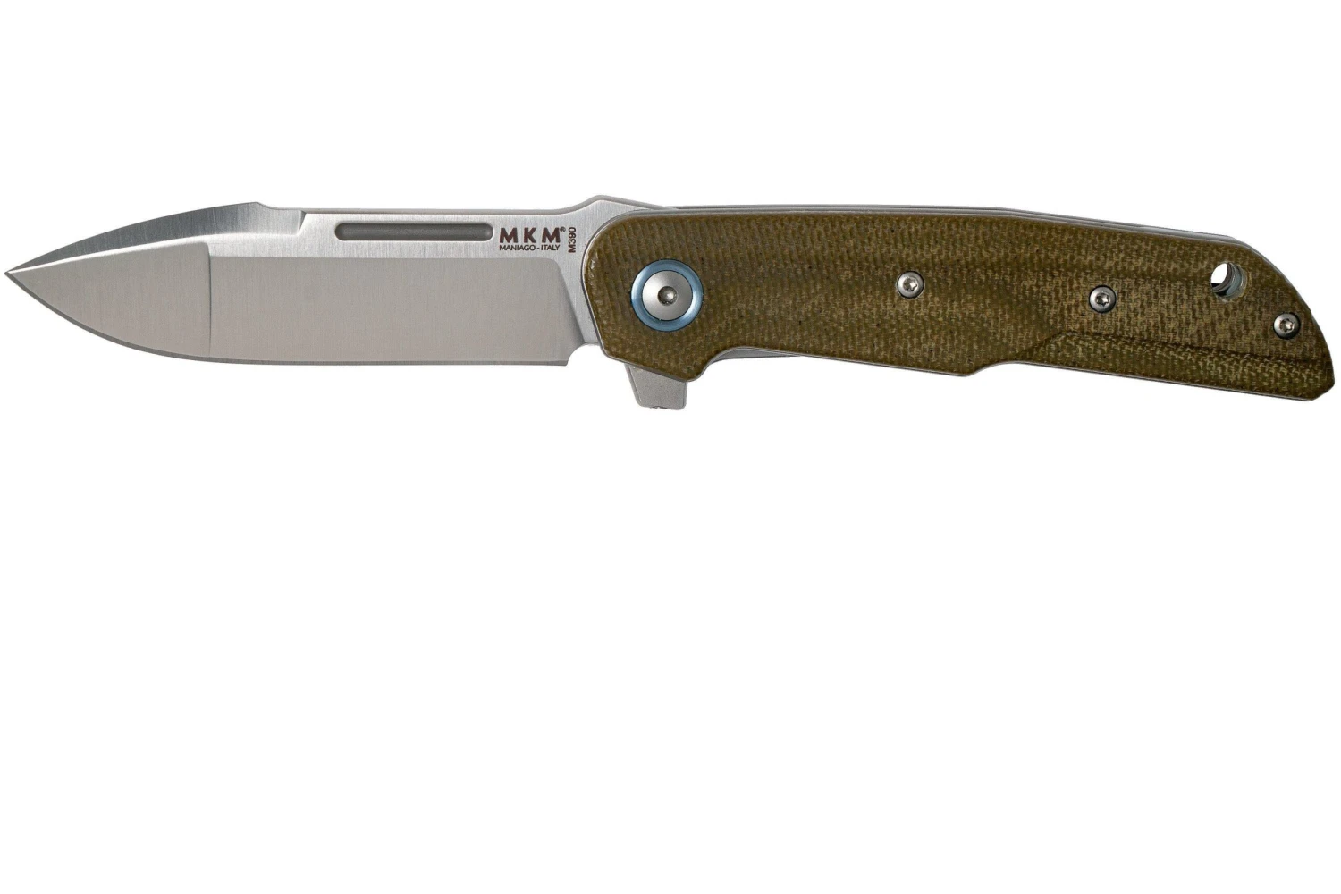 MKM Clap LS01-GC Green Canvas Micarta Couteau De Poche, Bob Terzuola Design 1 MKM Clap LS01-GC Green Canvas Micarta Couteau De Poche, Bob Terzuola Design