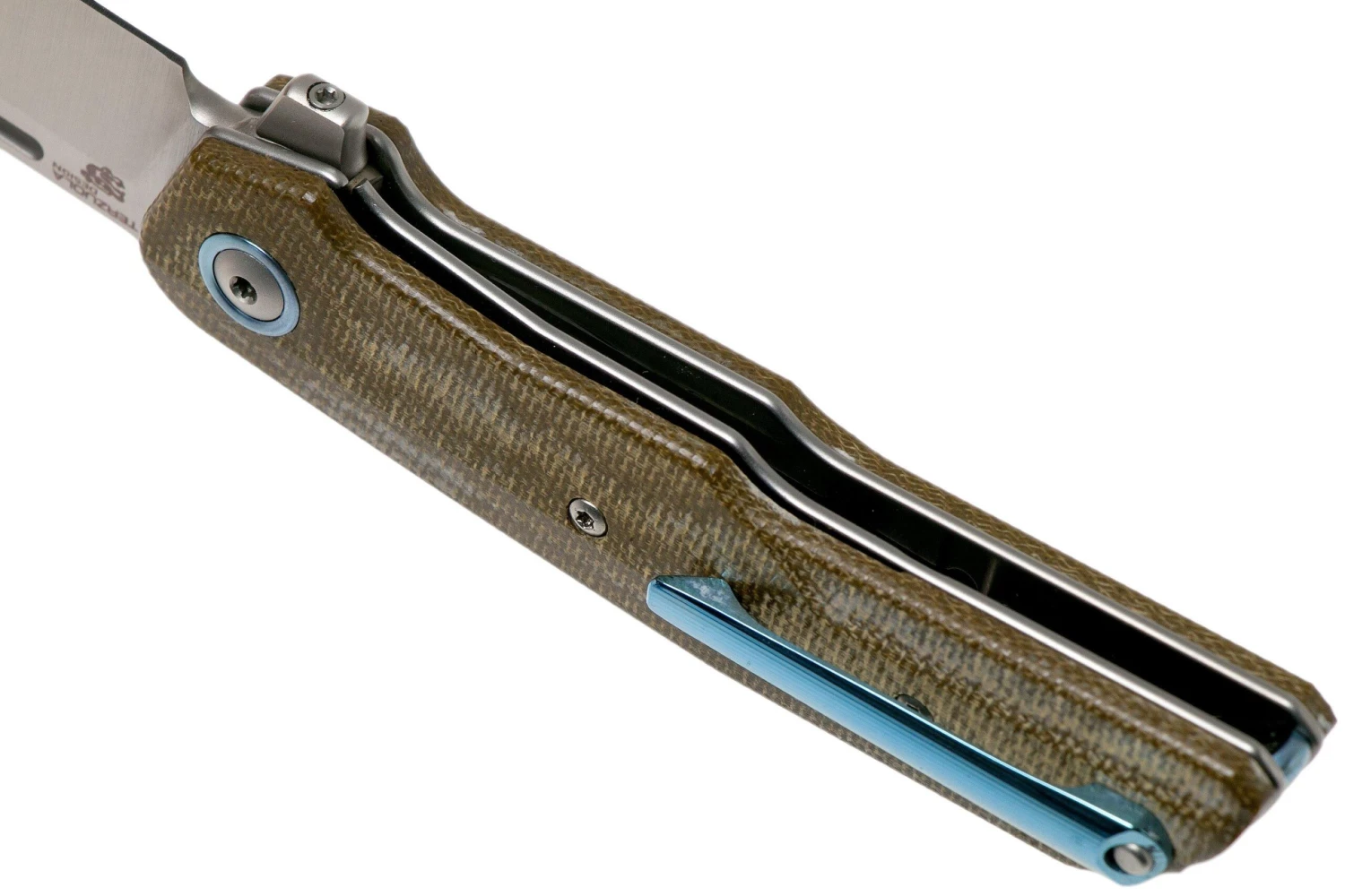 MKM Clap LS01-GC Green Canvas Micarta Couteau De Poche, Bob Terzuola Design 5 MKM Clap LS01-GC Green Canvas Micarta Couteau De Poche, Bob Terzuola Design – Image 5