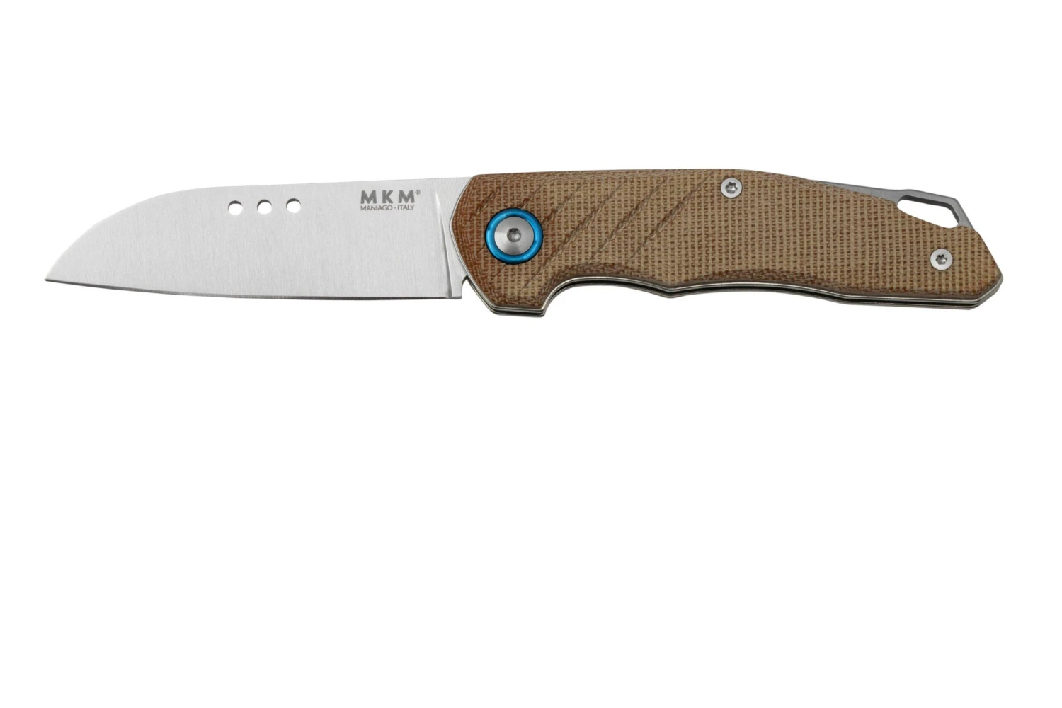MKM Root RT-NC Satin Natural Canvas Micarta, Couteau De Poche, Jens Anso Design 1 MKM Root RT-NC Satin Natural Canvas Micarta, Couteau De Poche, Jens Anso Design
