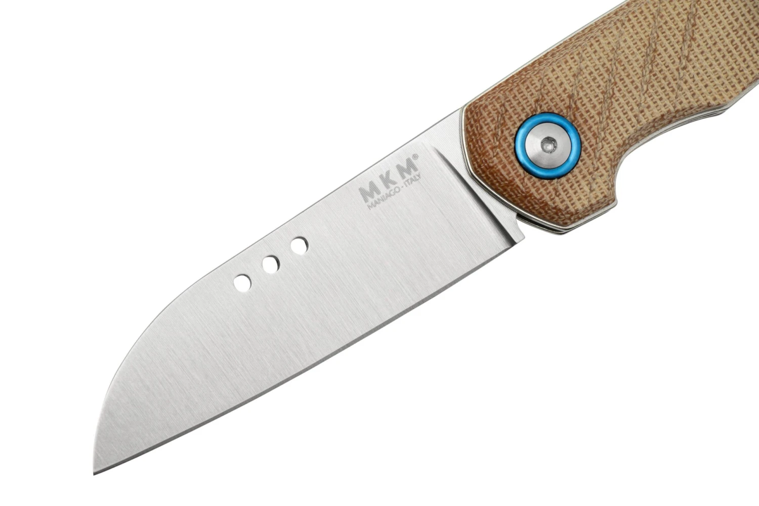 MKM Root RT-NC Satin Natural Canvas Micarta, Couteau De Poche, Jens Anso Design 3 MKM Root RT-NC Satin Natural Canvas Micarta, Couteau De Poche, Jens Anso Design – Image 3