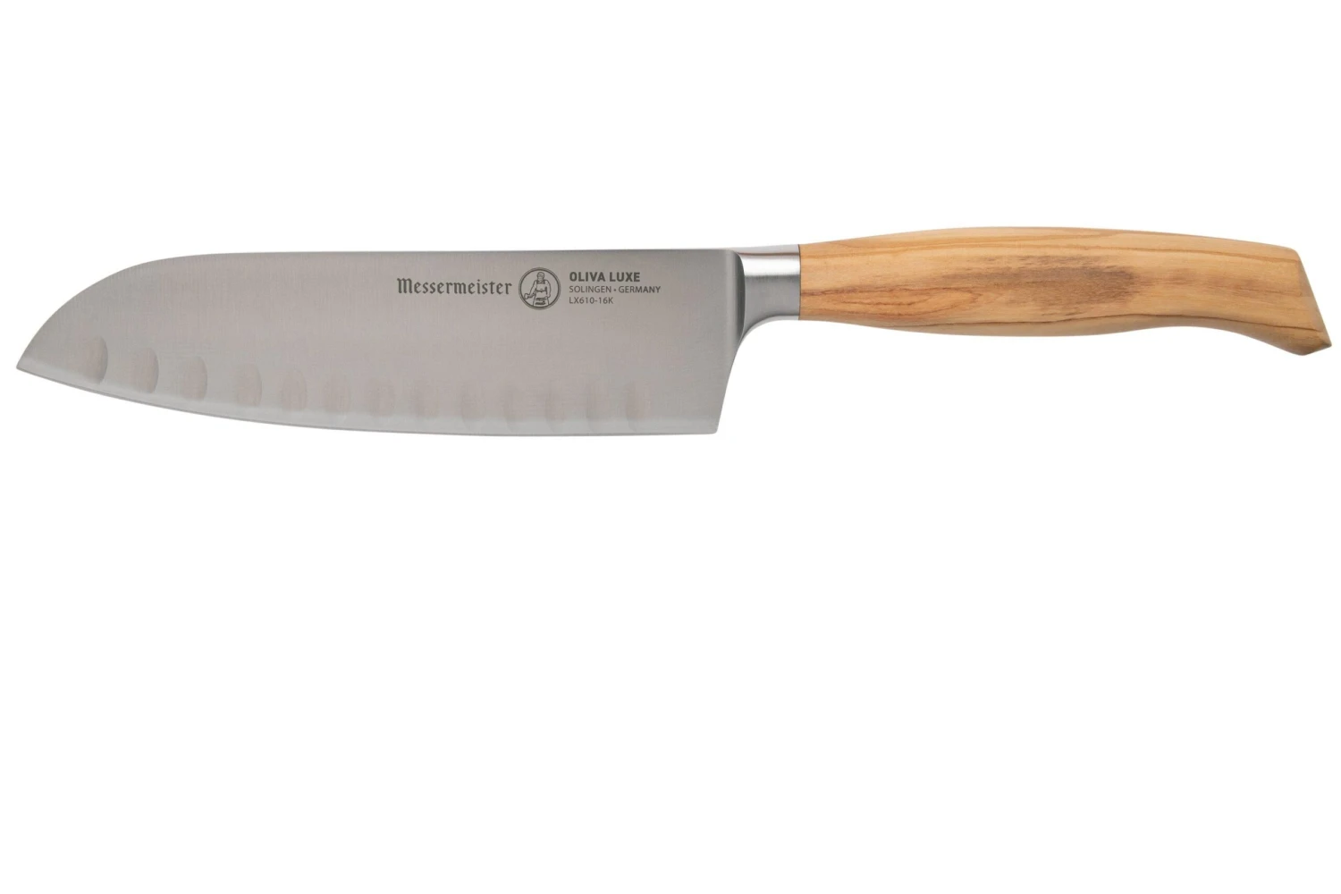 Messermeister Oliva Luxe LX610-16K Santoku à Alvéoles, 16 Cm 1 Messermeister Oliva Luxe LX610-16K Santoku à Alvéoles, 16 Cm