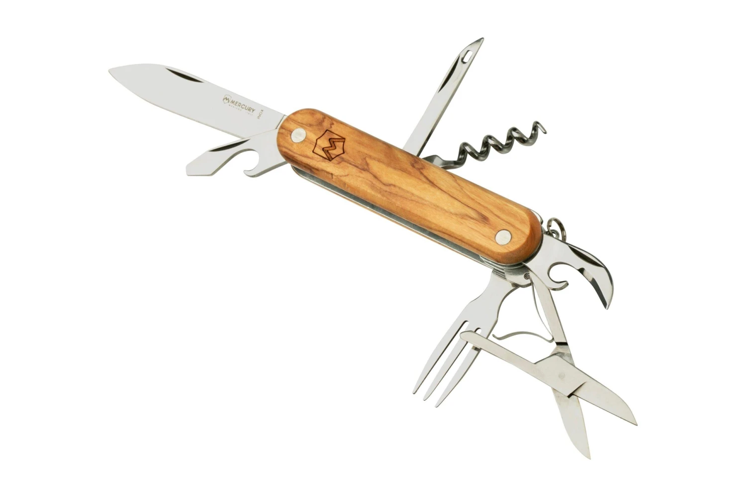 Mercury Multi-Tool Knife 913-7LC Olive Wood, 7 Fonctions, Couteau De Poche 1 Mercury Multi-Tool Knife 913-7LC Olive Wood, 7 Fonctions, Couteau De Poche