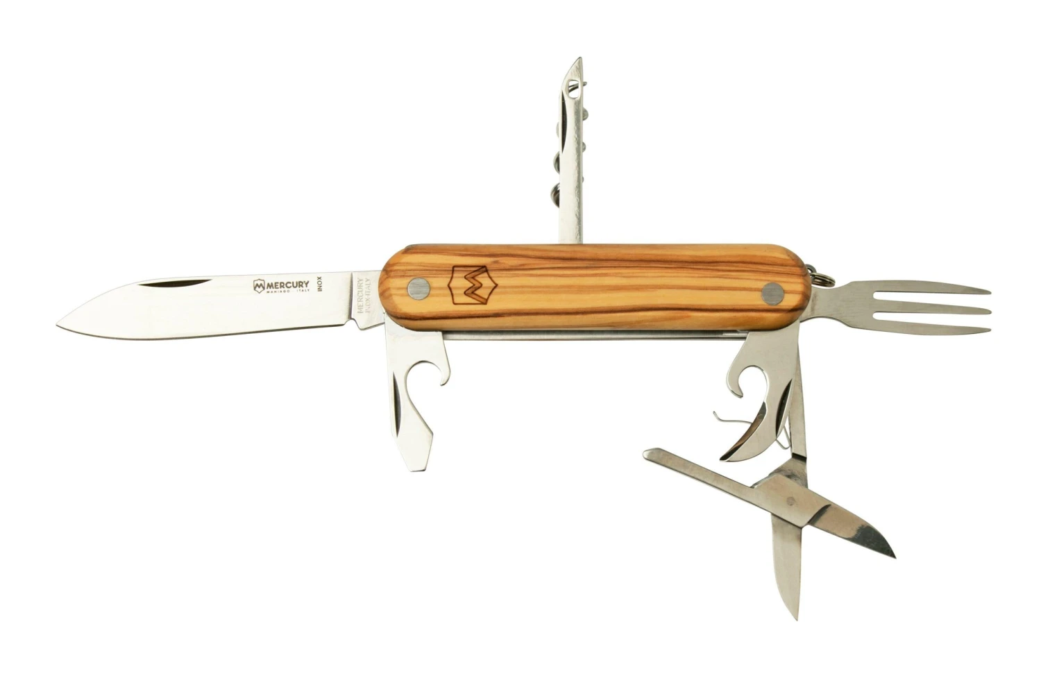 Mercury Multi-Tool Knife 913-8LC Olive Wood, 8 Fonctions, Couteau De Poche 1 Mercury Multi-Tool Knife 913-8LC Olive Wood, 8 Fonctions, Couteau De Poche