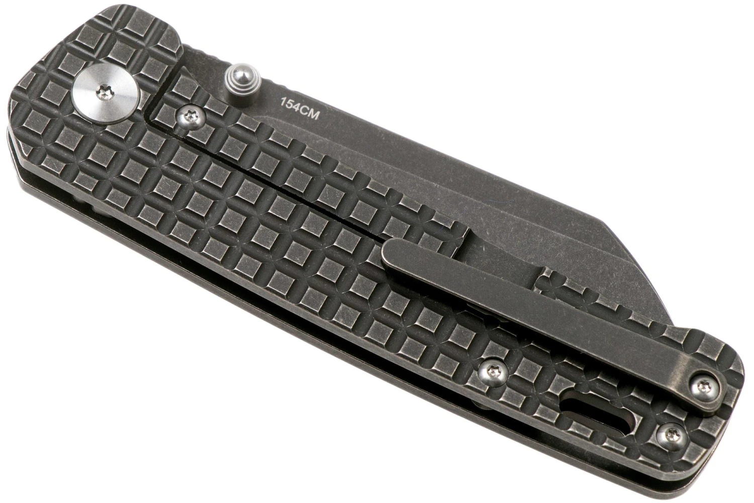 QSP Knife Penguin QS130-OFRG Textured Titanium, Blackwashed 154CM Couteau De Poche 4 QSP Knife Penguin QS130-OFRG Textured Titanium, Blackwashed 154CM Couteau De Poche – Image 4