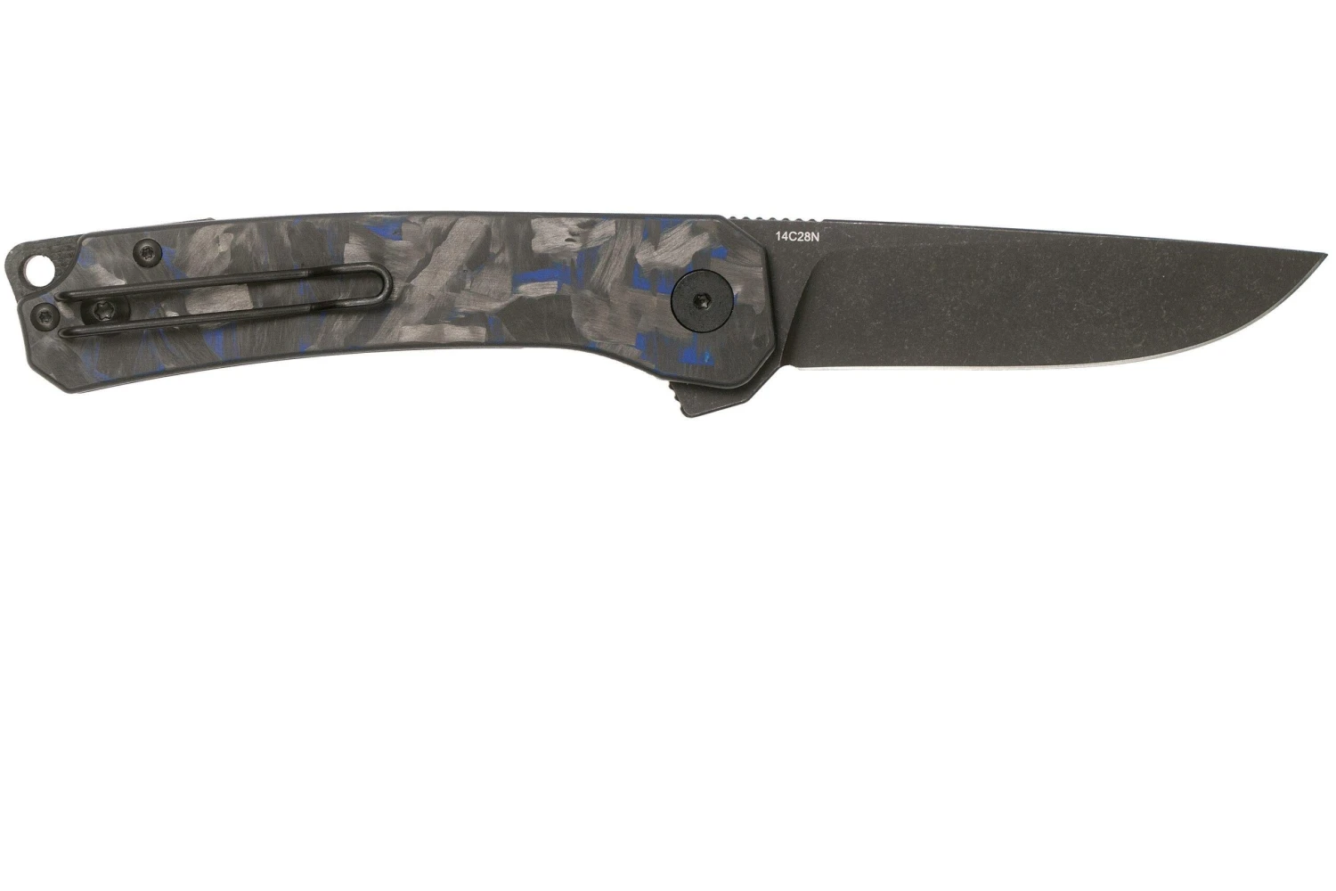 QSP Knife Osprey QS139-G2 Blue Shredded Carbonfiber, Blackwashed, Couteau De Poche 2 QSP Knife Osprey QS139-G2 Blue Shredded Carbonfiber, Blackwashed, Couteau De Poche – Image 2