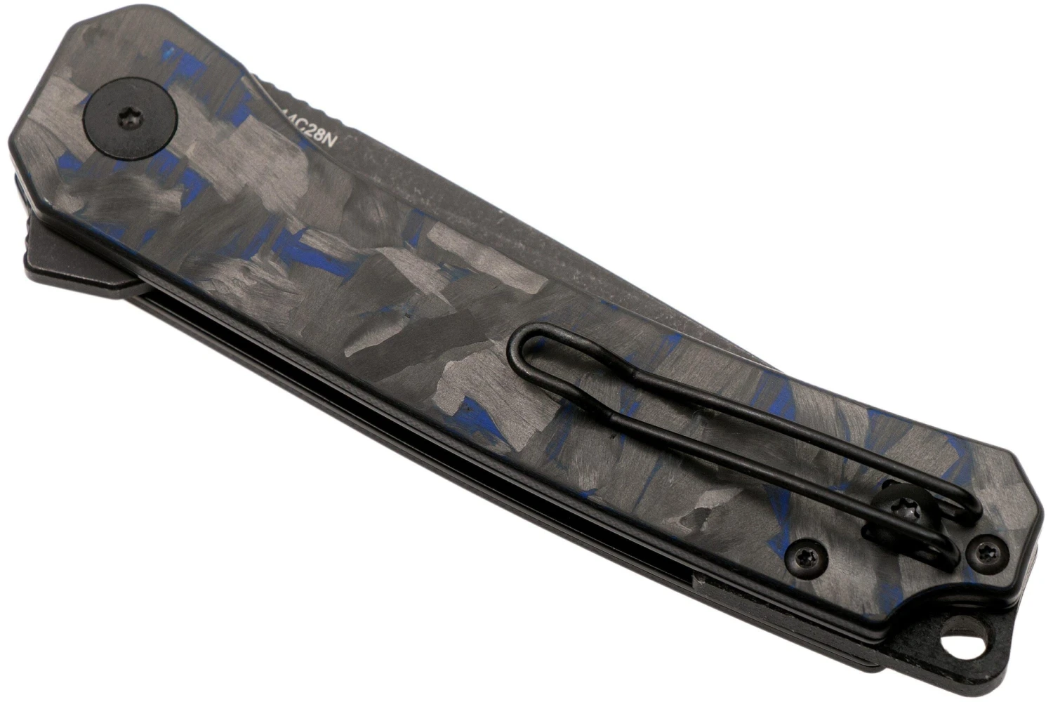 QSP Knife Osprey QS139-G2 Blue Shredded Carbonfiber, Blackwashed, Couteau De Poche 4 QSP Knife Osprey QS139-G2 Blue Shredded Carbonfiber, Blackwashed, Couteau De Poche – Image 4