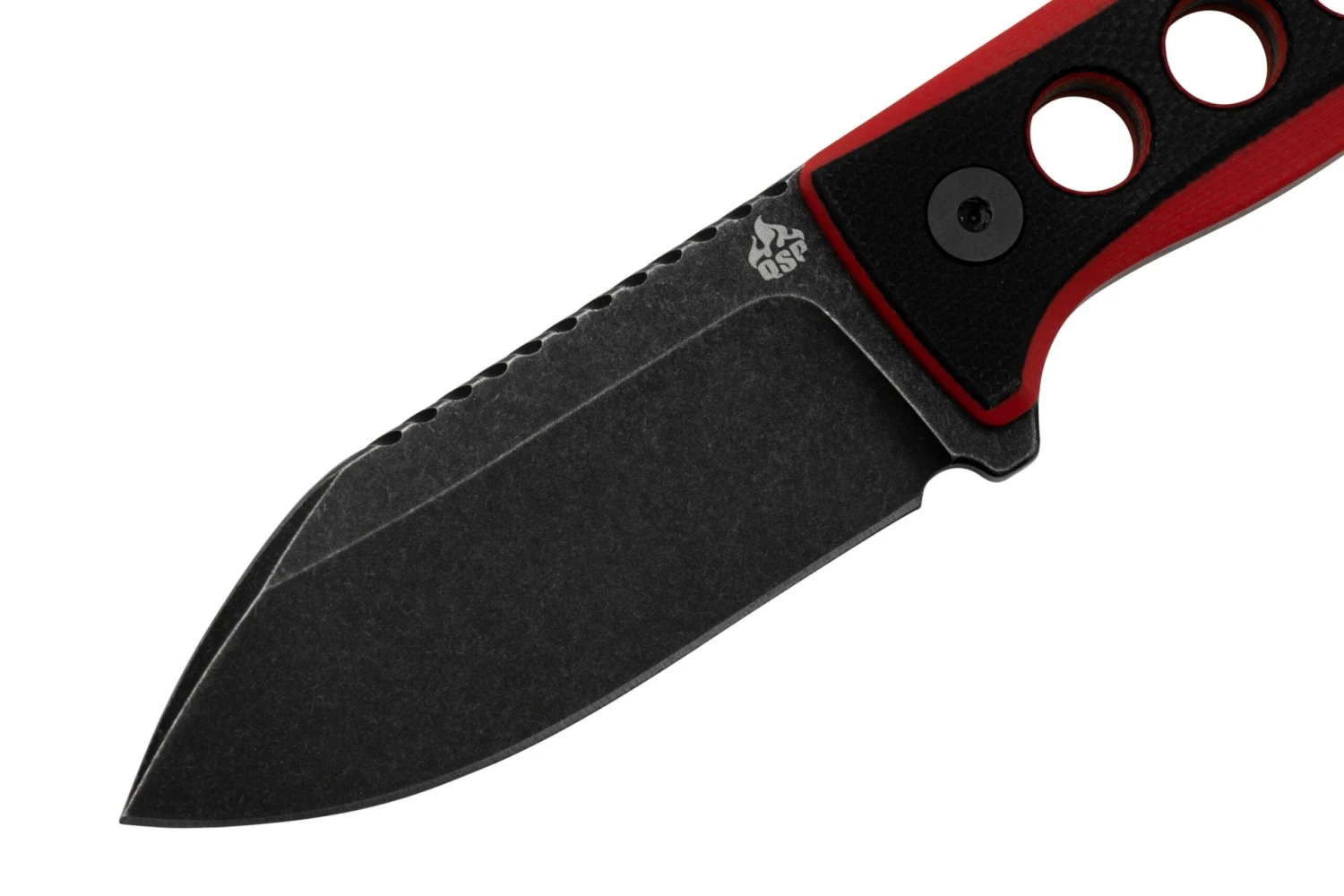 QSP Knife Canary QS141-B2 Blackwashed, Black Red G10, Couteau De Cou 3 QSP Knife Canary QS141-B2 Blackwashed, Black Red G10, Couteau De Cou – Image 3