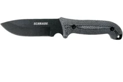 Schrade Frontier 5" Fixed Blade SCHF51M Micarta, 1095 Carbon Steel, Couteau à Lame Fixe Avec Pierre à Aiguiser Et Pierre à Feu